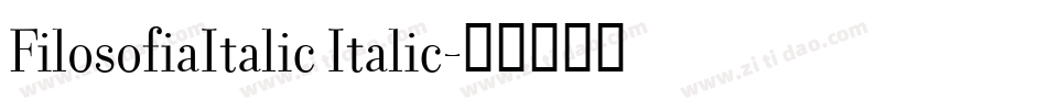 FilosofiaItalic Italic字体转换